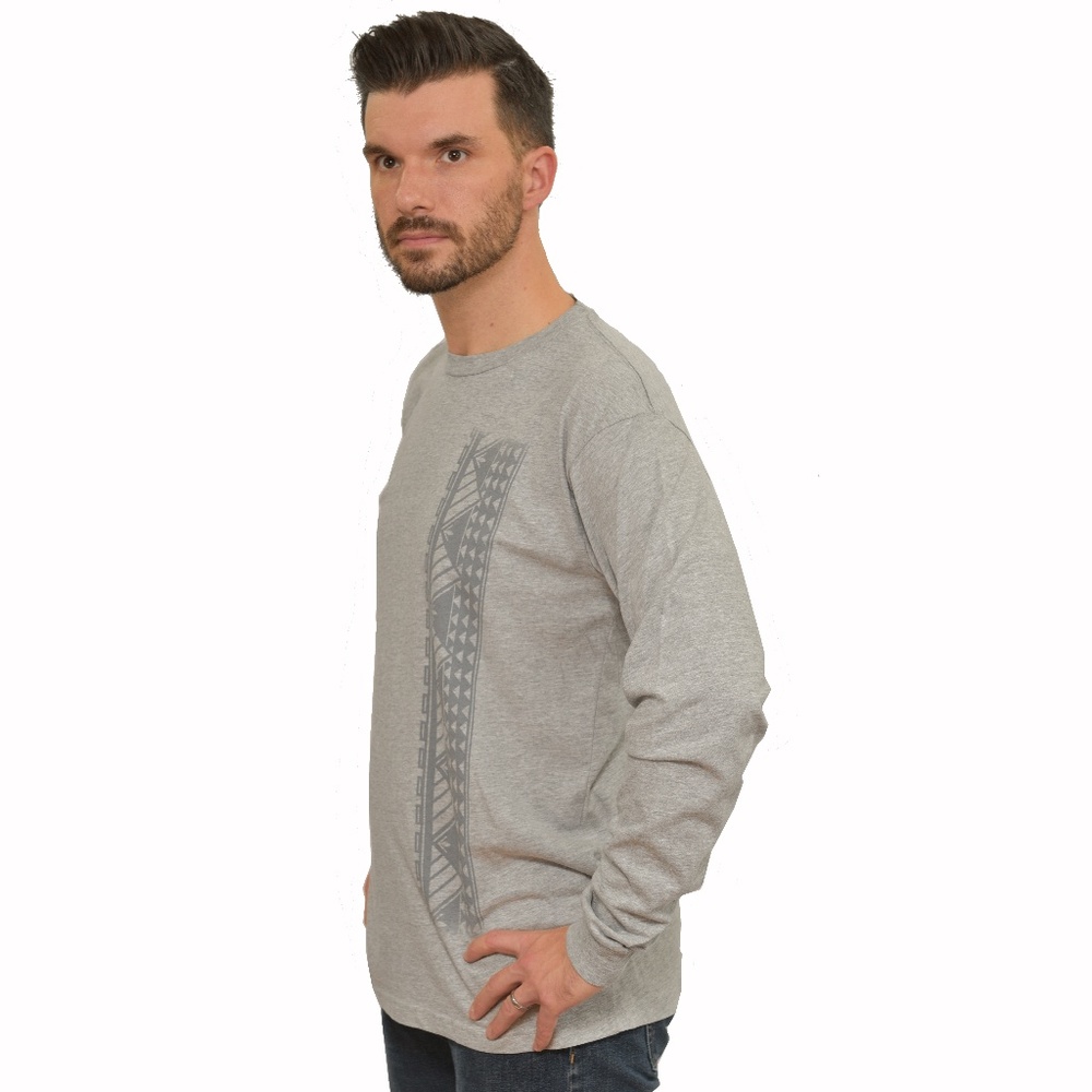 Men's Long Sleeve Shirt with Samoan Tattoo Print